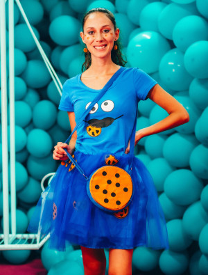 Kleid Krümelchen Damen blau L/XL