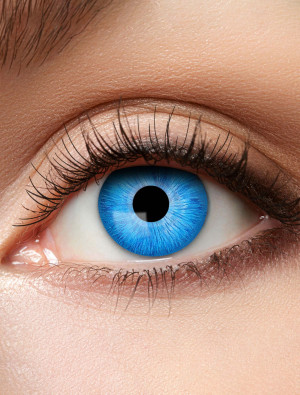 Kontaktlinsen One Tone Blue/White | Kostümzubehör & Accessoires für Karneval & Halloween | Deiters