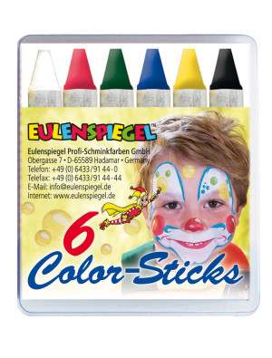 Color-Sticks 6er | Schminke zum Verkleiden für Karneval & Halloween | Deiters