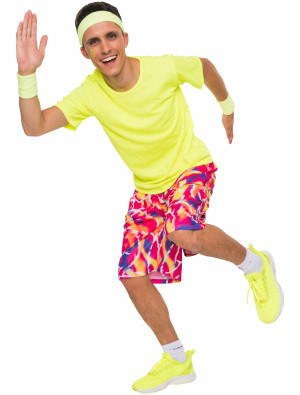 T-Shirt Neon Unifarben Herren neongelb 2XL/3XL