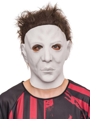 Latexmaske Michael Myers schwarz/weiß