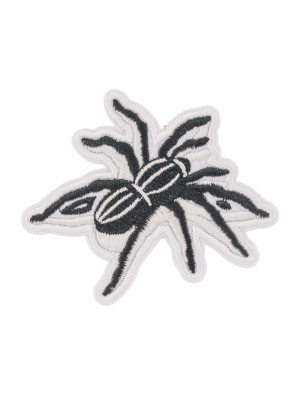 Bügelpatch Spinne 7,5cm schwarz/weiß