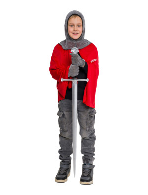 Kostüm Ritter Trenk 2-tlg. rot/grau one size