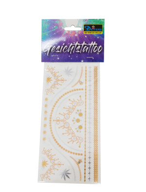 Tattoo Cannabis Metallic gold/silber