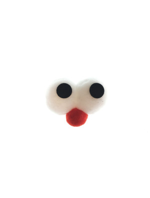 Augen mit Nase rot/weiß