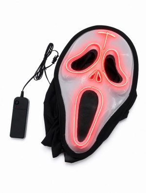 LED Maske Schrei rot