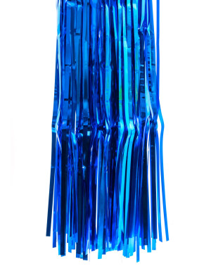 Lamettavorhang metallic 1m x 2,5m blau