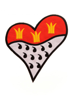 Bügelpatch Kölner Wappen Herz 17cm