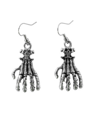 Ohrringe Skeletthand silber