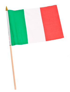 Flagge Italien am Stab 30x20cm | Partydeko für Karneval, Halloween & mehr | Deiters