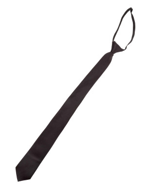 Krawatte Satin schwarz schmal