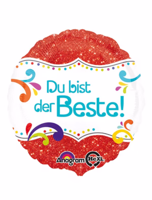 Folienballon Du bist der Beste 43cm S bunt