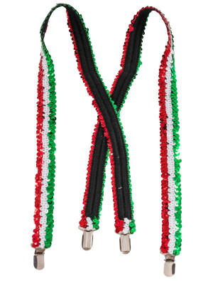 Hosenträger Pailletten Italien bunt
