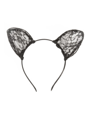 Haarreif Katzenohren mit Spitze | Kostümzubehör & Accessoires für Karneval & Halloween | Deiters