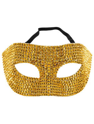 Maske aus Strass gold