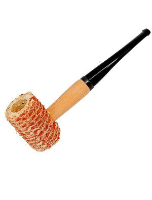 Deko-Pfeife Maiskolben schwarz/braun