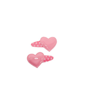 Haarspangen Herz rosa