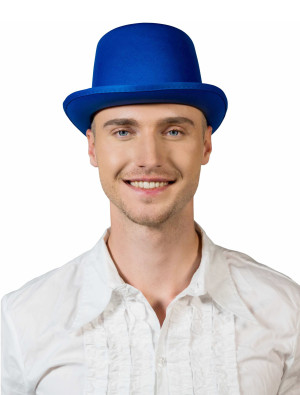 Zylinder Satin Unifarben Herren blau 59