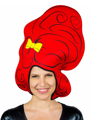 Perücke Comic Girl Schaumstoff rot