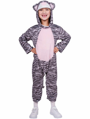 Jumpsuit mit Kapuze Tiger für Mädchen in schwarz/weiß | Karneval | Tierkostüme | Deiters
