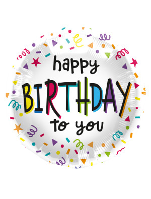 Folienballon Happy birthday to you S bunt