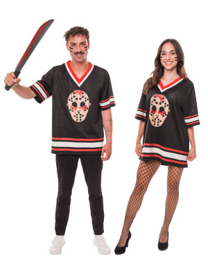 Trikot Eishockey blutig schwarz/weiß/rot S/M