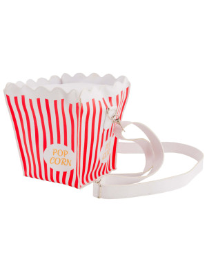 Tasche Candy Popcorn rot/weiß