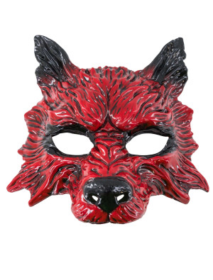 Maske Wolf rot | Kostümzubehör & Accessoires für Karneval & Halloween | Deiters