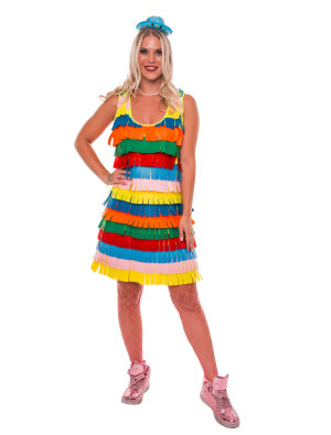 Kleid Pinata Damen bunt L/XL