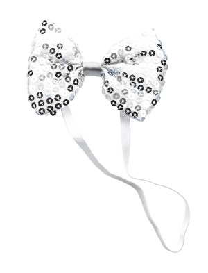 Fliege Pailletten silber | Kostümzubehör & Accessoires für Karneval & Halloween | Deiters