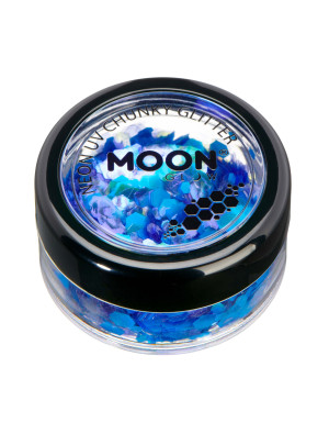 Glitzer Chunky Neon UV 3g neonblau