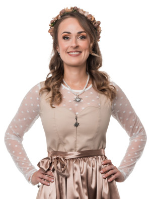 Oberteil Mesh, Damen, Weiß | Trachtenmode für Oktoberfest | Deiters