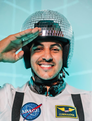 Helm mit Spiegelmosaik silber one size