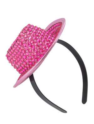 Haarreif Minihut Cowboy pink