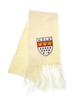 Schal Köln mit Wappen weiß 180cm