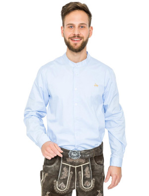 Tirolerhemd, Herren, Blau | Trachtenmode für Oktoberfest | Deiters