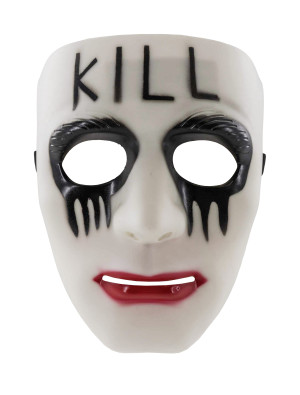 Maske Kill schwarz/weiß/rot