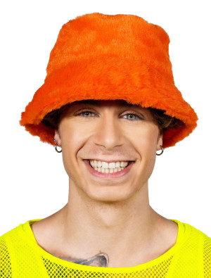 Fischerhut Plüsch orange