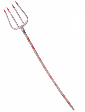 Blutige Mistgabel variable Länge grau/rot