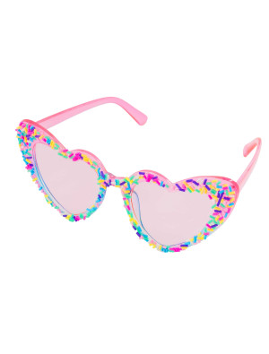 Brille Herz mit Zuckerstreuseln bunt