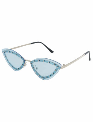 Brille Katzenaugen blau