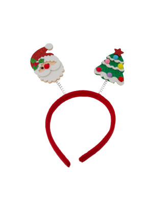 Haarreif Santa und Tannenbaum rot/weiß | Kostümzubehör & Accessoires für Karneval & Halloween | Deiters