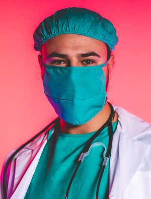 Doktor Set 2-tlg. für Herren in grün | Karneval & Halloween Kostüm | Deiters