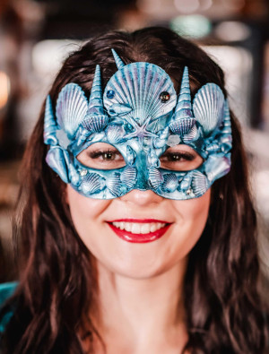 Augenmaske Muscheln blau | Kostümzubehör & Accessoires für Karneval & Halloween | Deiters