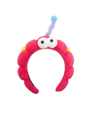 Haarreif Plüsch Wurm pink