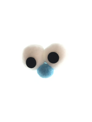 Augen mit Nase weiß/blau