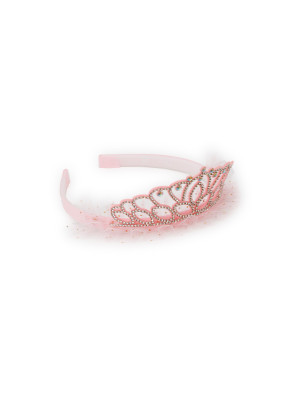 Diadem mit Strass Kinder rosa