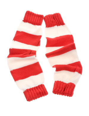 Beinstulpen 50cm rot/weiß | Kostümzubehör & Accessoires für Karneval & Halloween | Deiters