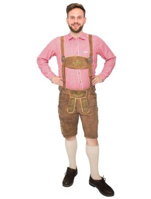 Lederhose kurz Reh, Herren, Braun | Trachtenmode für Oktoberfest | Deiters
