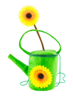 Tasche Gießkanne mit Sonnenblumen gelb/grün
